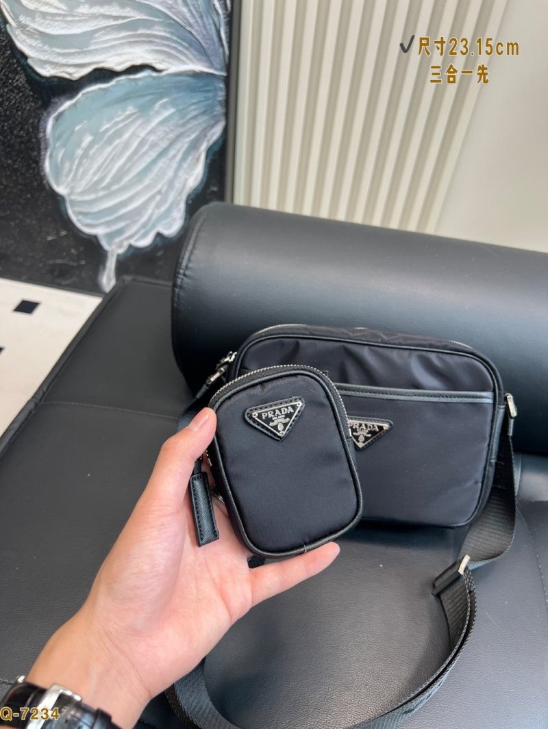 Prada 3-in-1 Camera Bag Black Nylon view