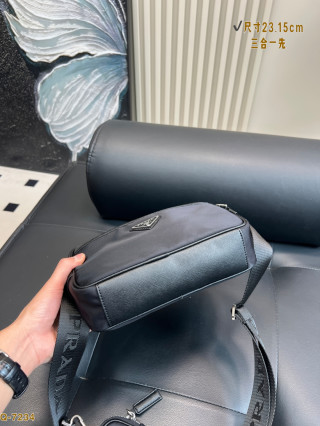 Prada 3-in-1 Camera Bag Black Nylon view 8