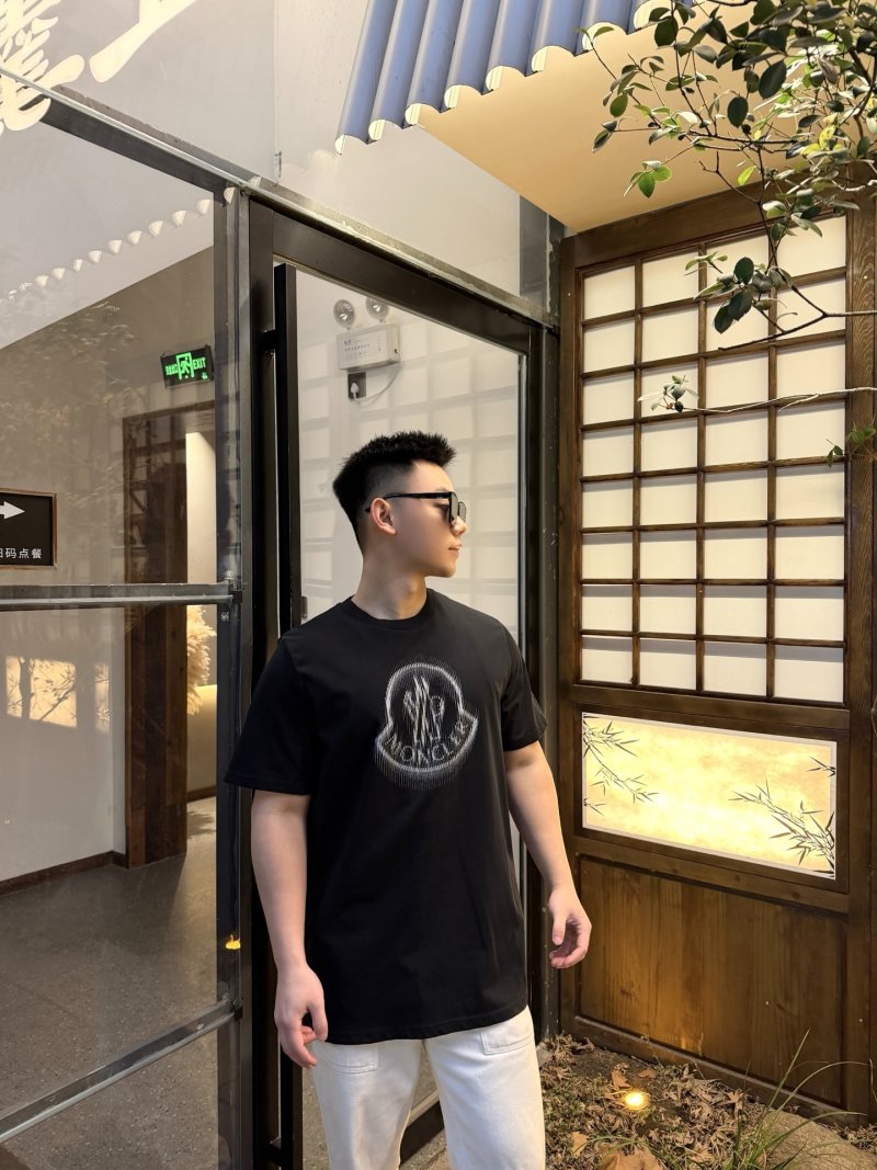 Moncler Black Graphic Logo T-Shirt view