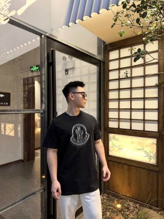 Moncler Black Graphic Logo T-Shirt view 2