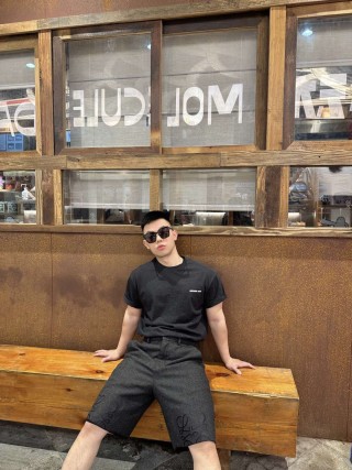 Charcoal Grey Casual Shorts view 3
