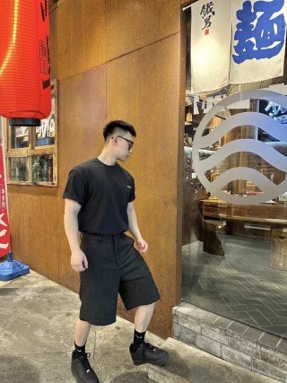 Charcoal Grey Casual Shorts view 4
