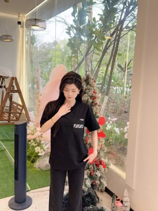 Black Logo Print Short Sleeve T-Shirt view 6