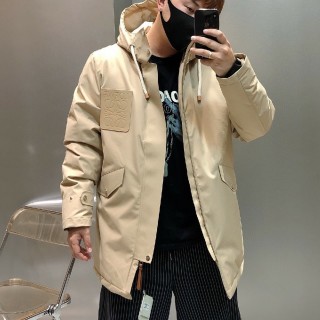 Loewe Cream Down Jacket with Embroidered Logo view 5