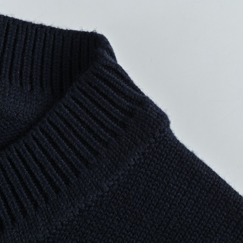 Moncler Black Logo Crew Neck Sweater with Stripe Detail view