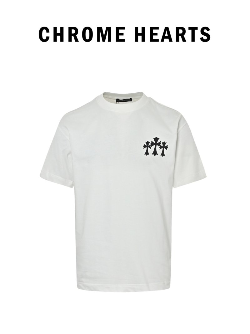 Chrome Hearts Black Cross White T-Shirt view