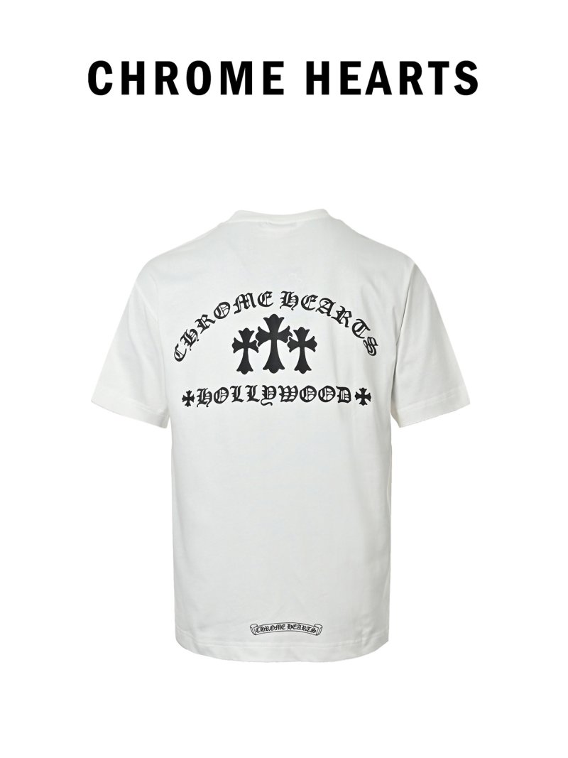 Chrome Hearts Black Cross White T-Shirt view