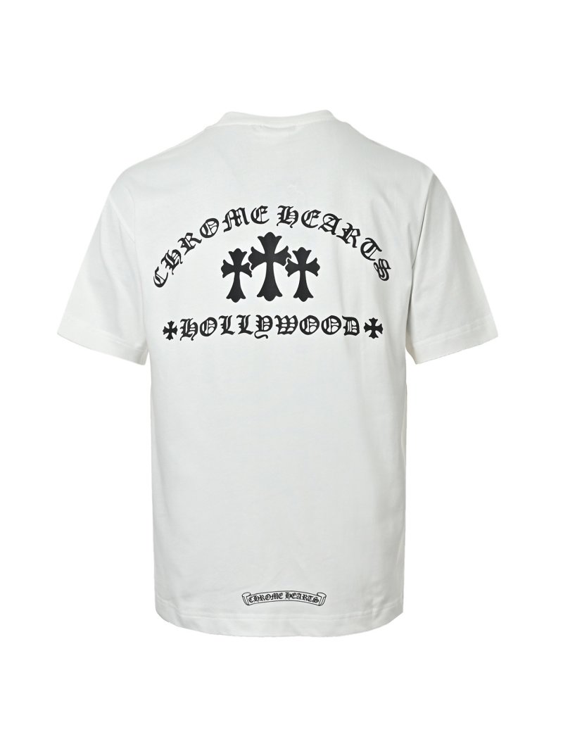 Chrome Hearts Black Cross White T-Shirt view
