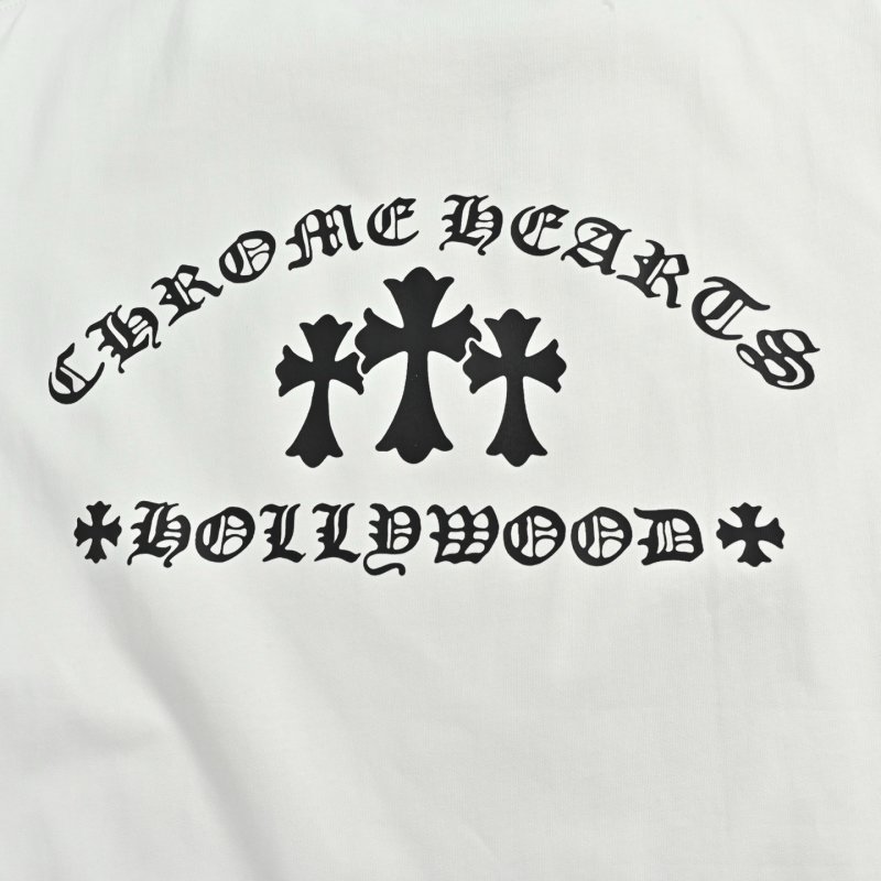 Chrome Hearts Black Cross White T-Shirt view