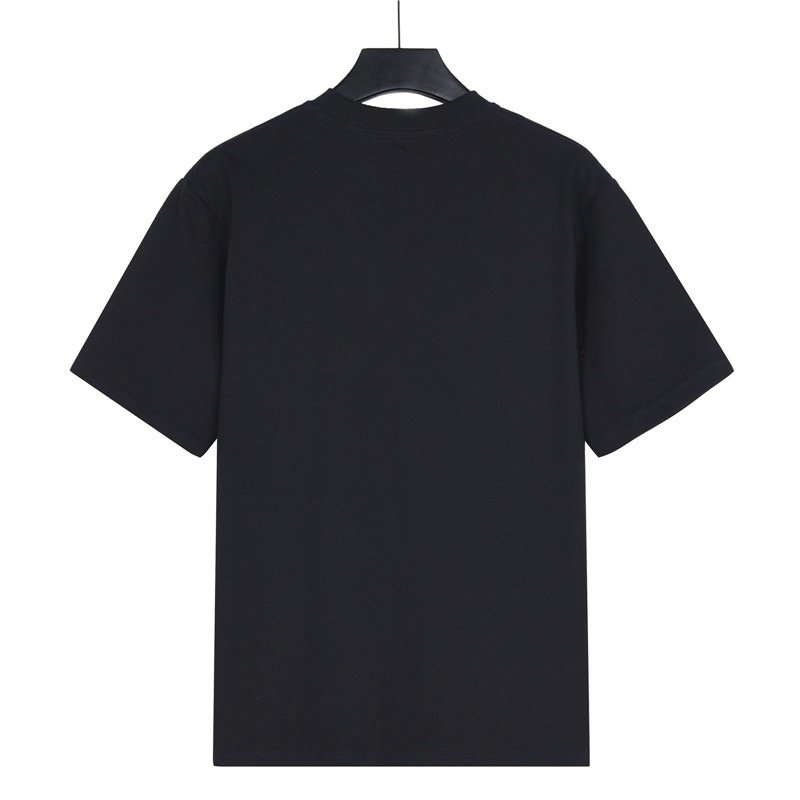 Black Floral Embroidered Short Sleeve T-Shirt view