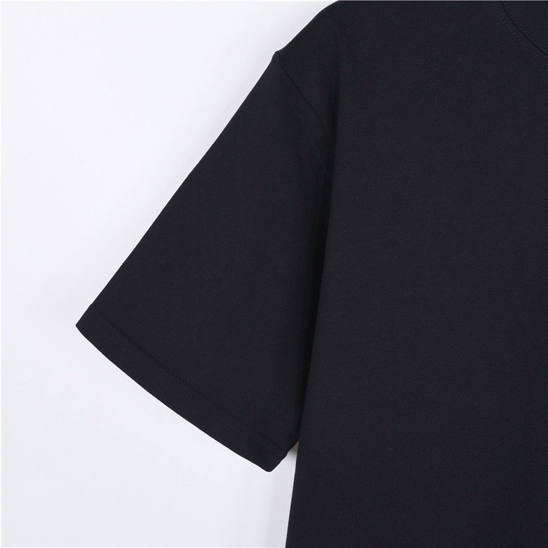 Black Floral Embroidered Short Sleeve T-Shirt view