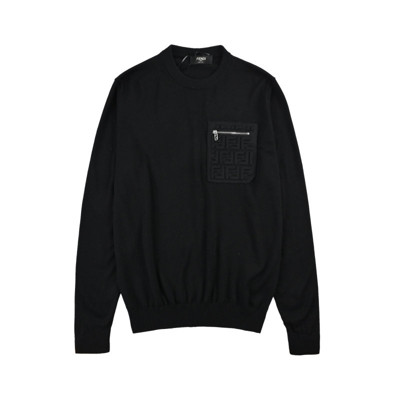 Stone Island Black Crewneck Sweatshirt with Chest Pocket view