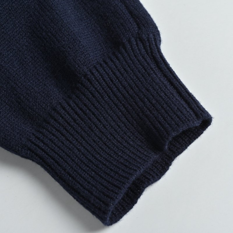 Navy Knit Sweater with Embroidered Logo view
