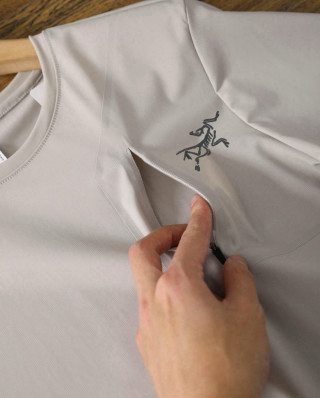 Arc'teryx Kadem Polo Black Short Sleeve T-Shirt view 8