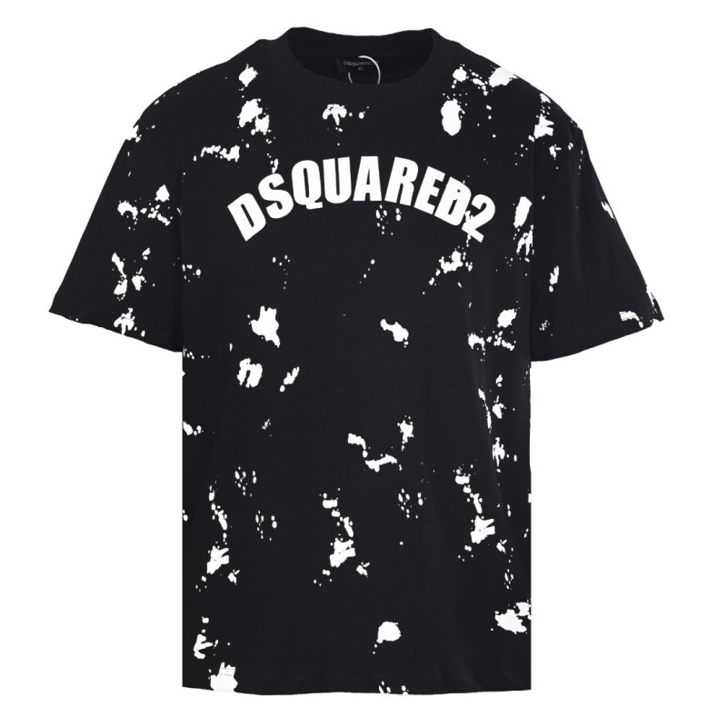 Dsquared2 Black Bleach Splash Logo T-Shirt view