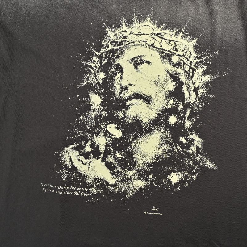 Charcoal Graphic Crown Print Oversized T-Shirt view
