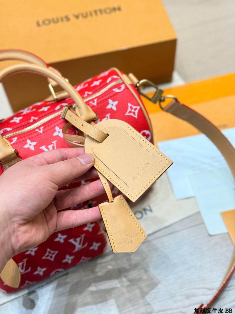 Louis Vuitton Speedy Monogram Red Handbag 25cm view