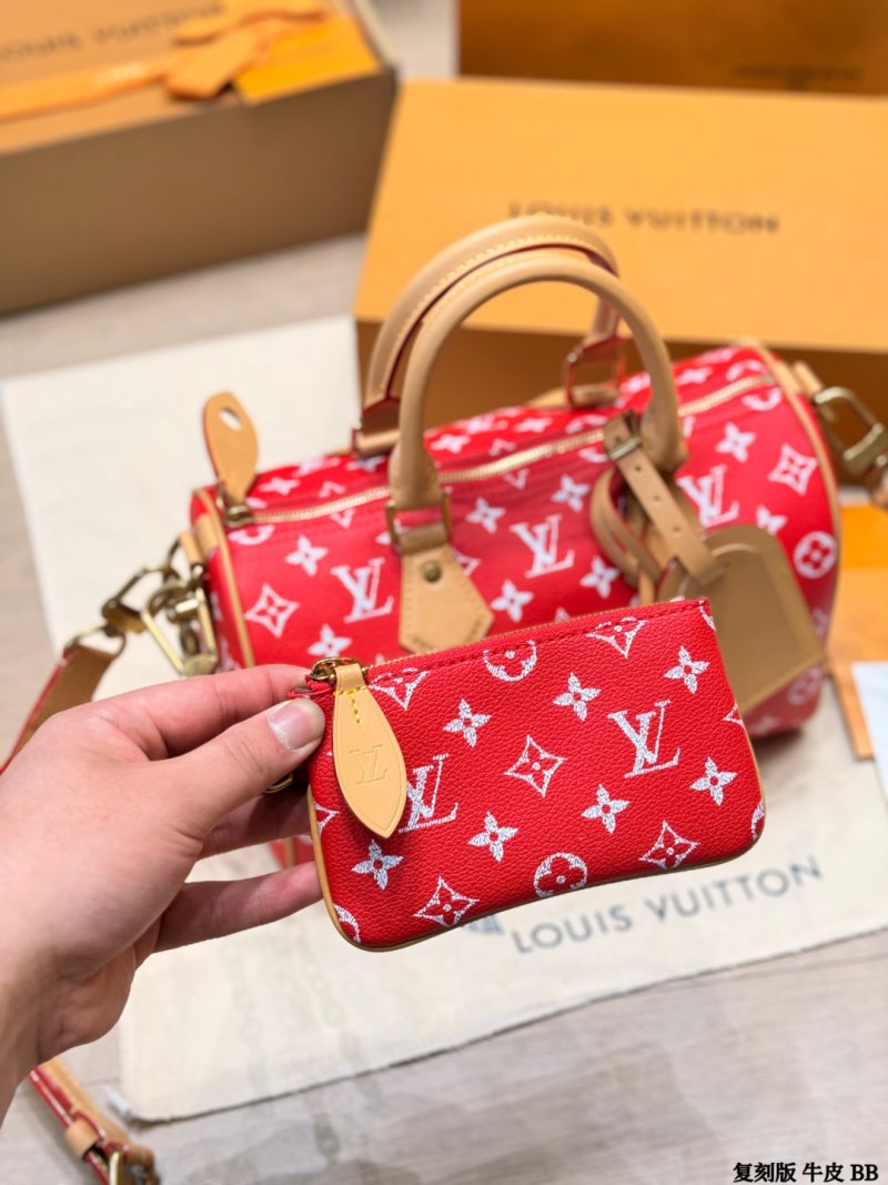 Louis Vuitton Speedy Monogram Red Handbag 25cm view