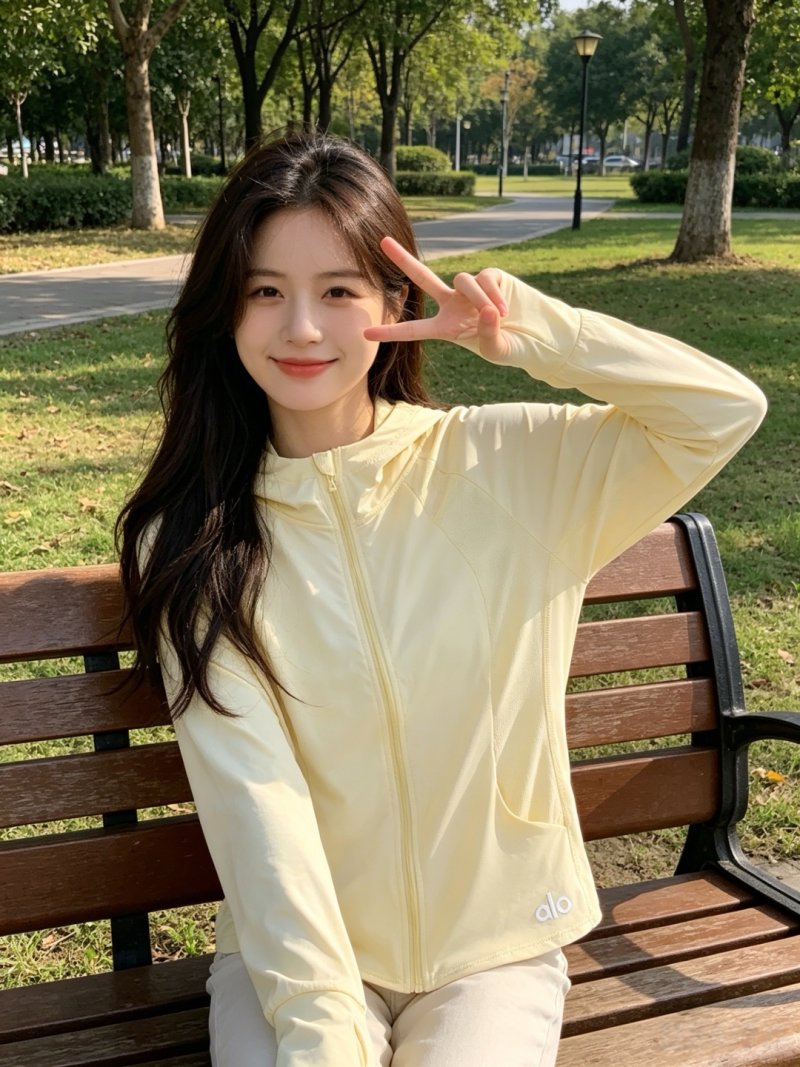 Pale Yellow Lightweight Zip-Up Jacket view