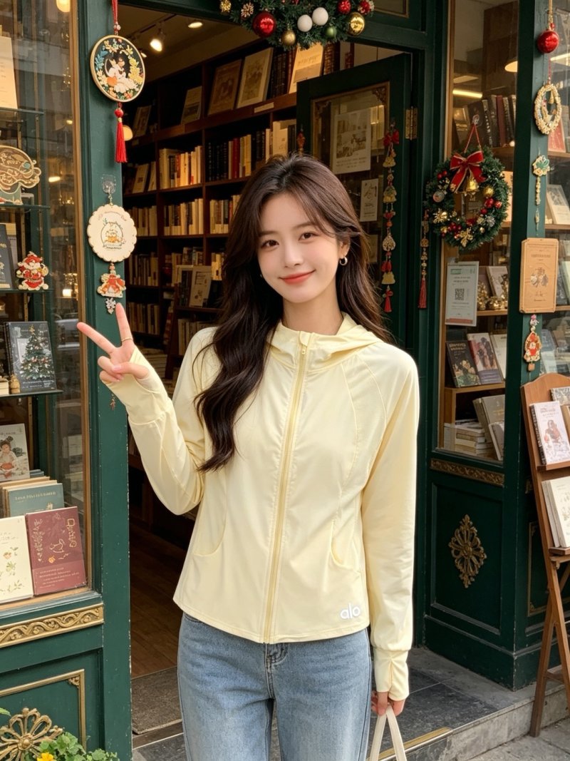 Pale Yellow Lightweight Zip-Up Jacket view