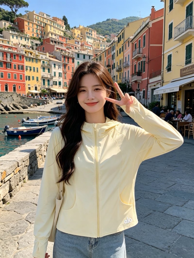 Pale Yellow Lightweight Zip-Up Jacket view