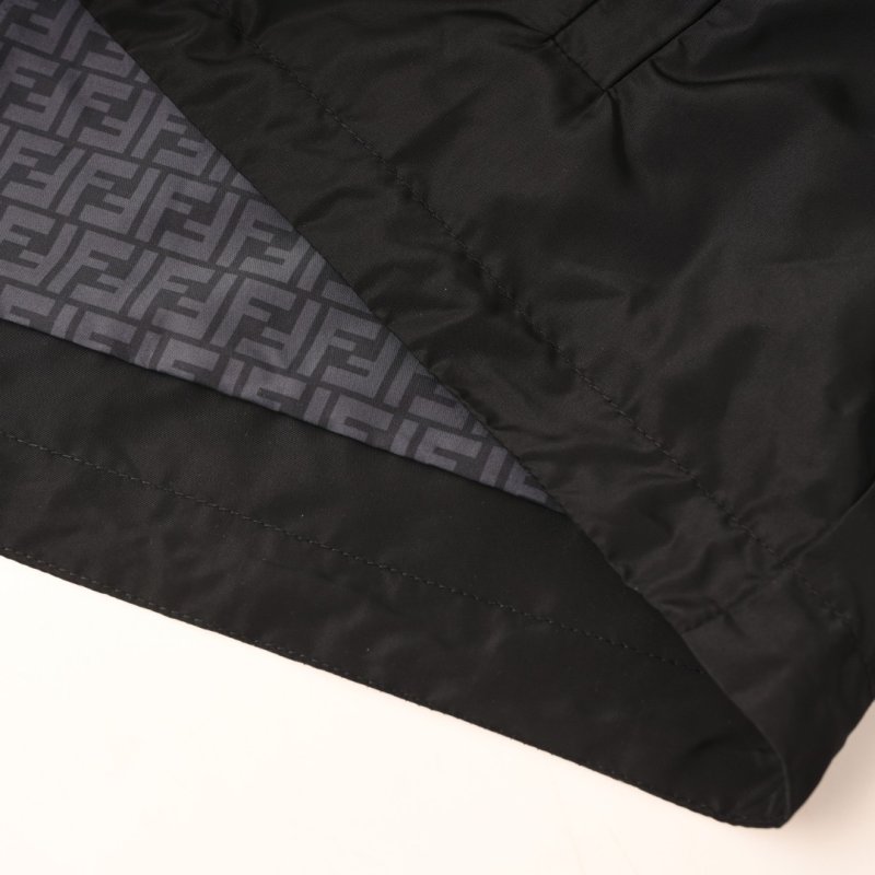 Fendi Black Nylon Hooded Windbreaker Jacket view