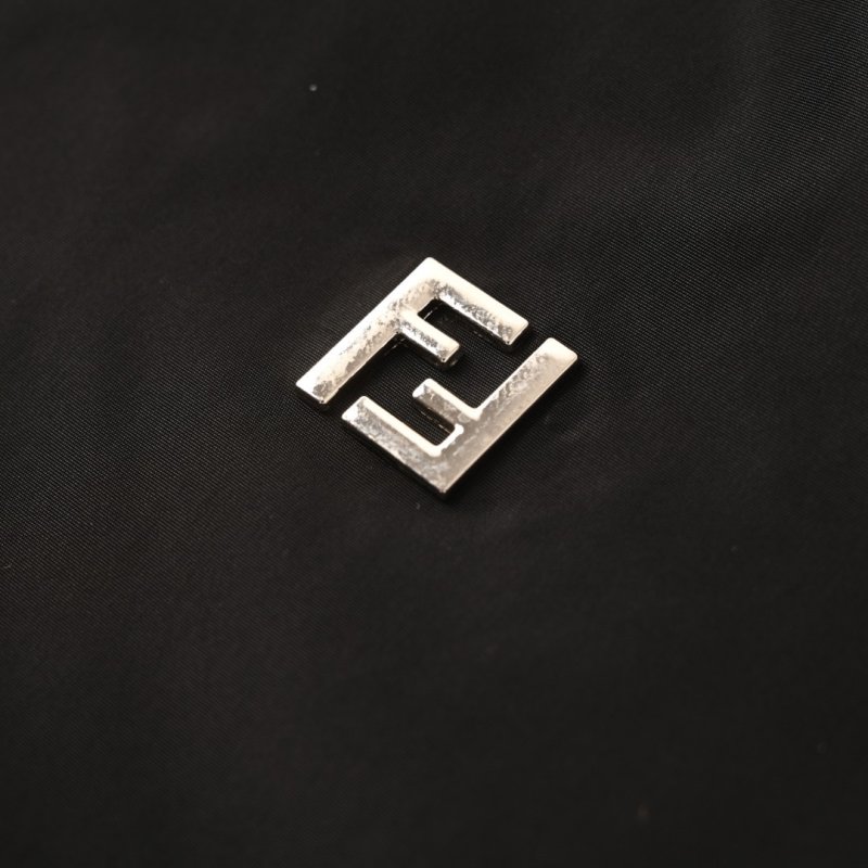 Fendi Black Nylon Hooded Windbreaker Jacket view