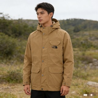 The North Face Khaki Windbreaker Hooded Jacket view 2