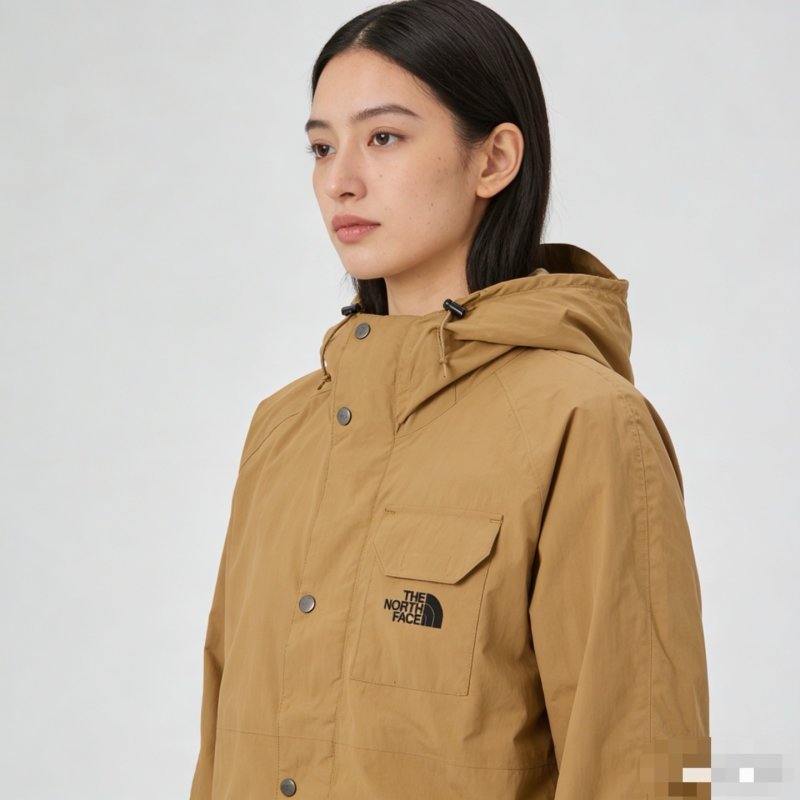 The North Face Khaki Windbreaker Hooded Jacket view
