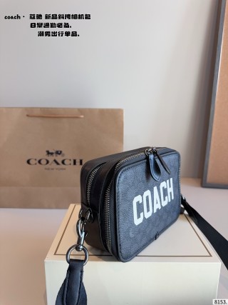 Coach Black Crossbody Camera Bag Set with Pouch view 4