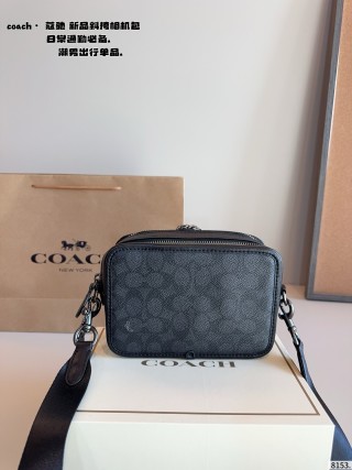 Coach Black Crossbody Camera Bag Set with Pouch view 6