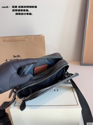 Coach Black Crossbody Camera Bag Set with Pouch view 9