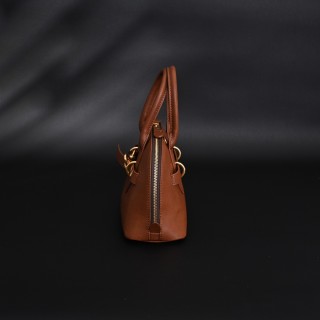 Miu Miu Shell Cognac Leather Top Handle Bag view 5