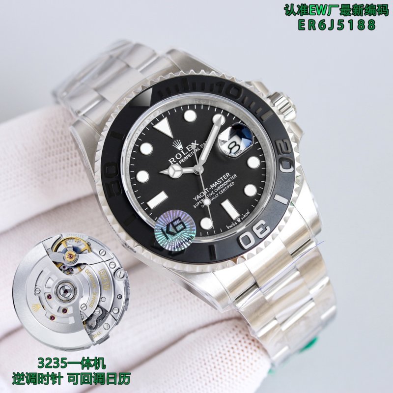 Rolex Yacht-Master 42mm Black Dial Steel Watch Replica view