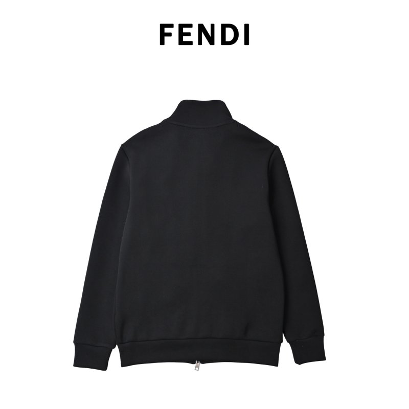 Fendi Black Monster Eye Zip Jacket view