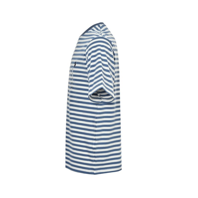 Polo Ralph Lauren Navy Blue & Cream Striped T-Shirt view