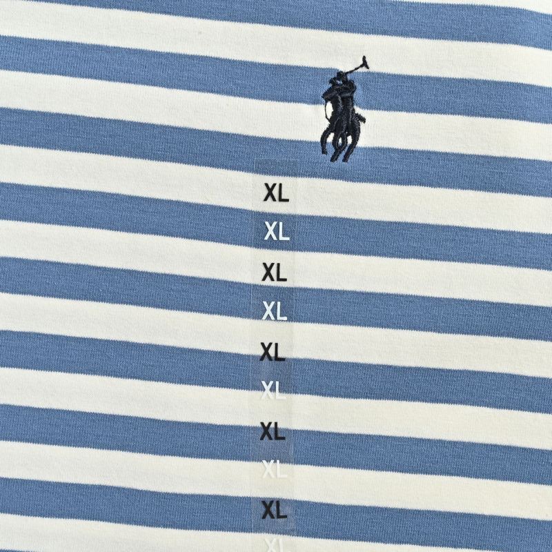 Polo Ralph Lauren Navy Blue & Cream Striped T-Shirt view