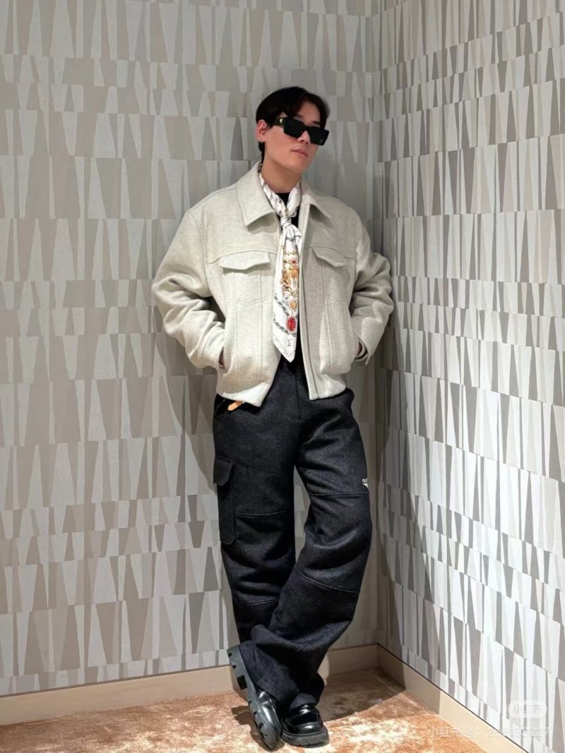 Cream Wool Blend Overshirt Jacket view