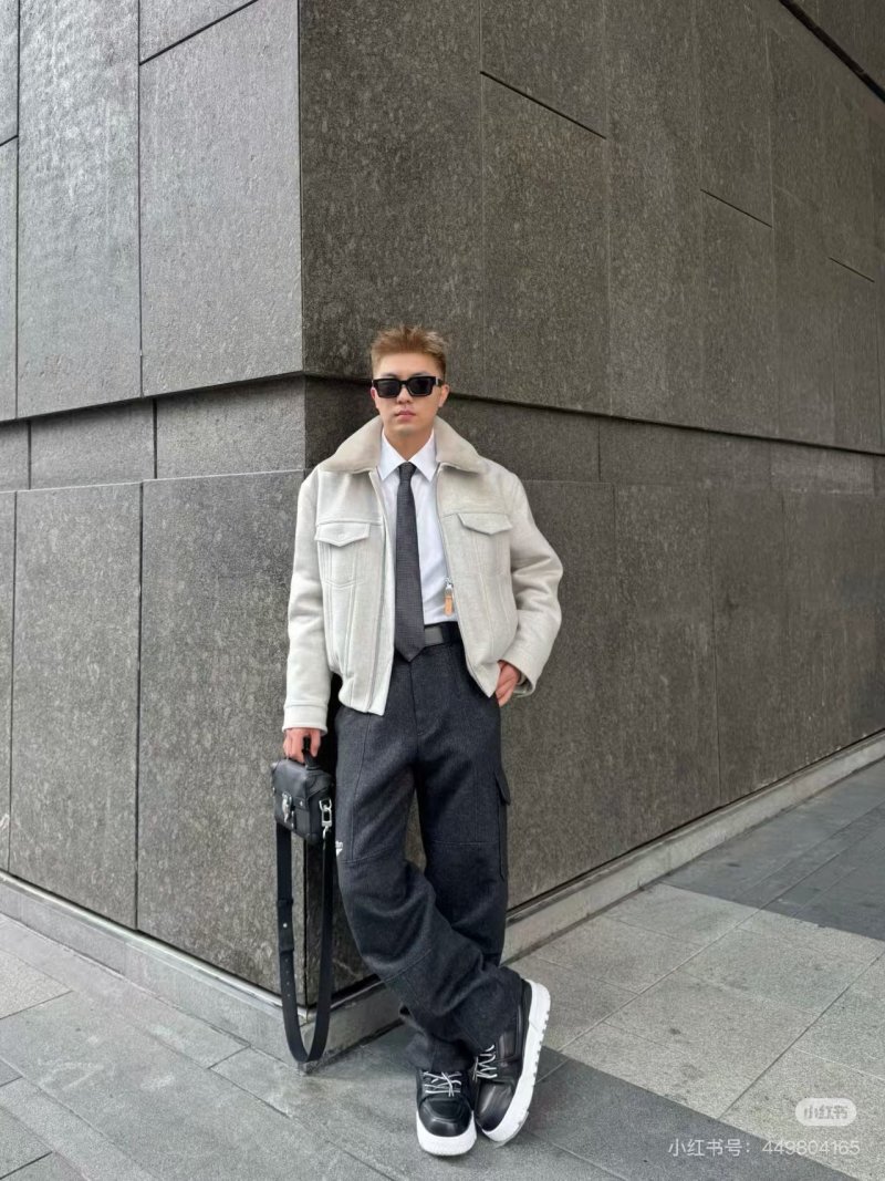 Cream Wool Blend Overshirt Jacket view