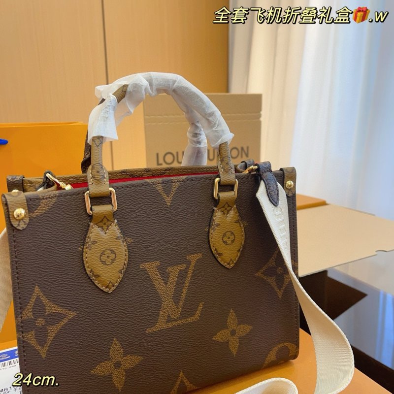 Louis Vuitton OnTheGo Monogram Canvas Tote Bag Brown view