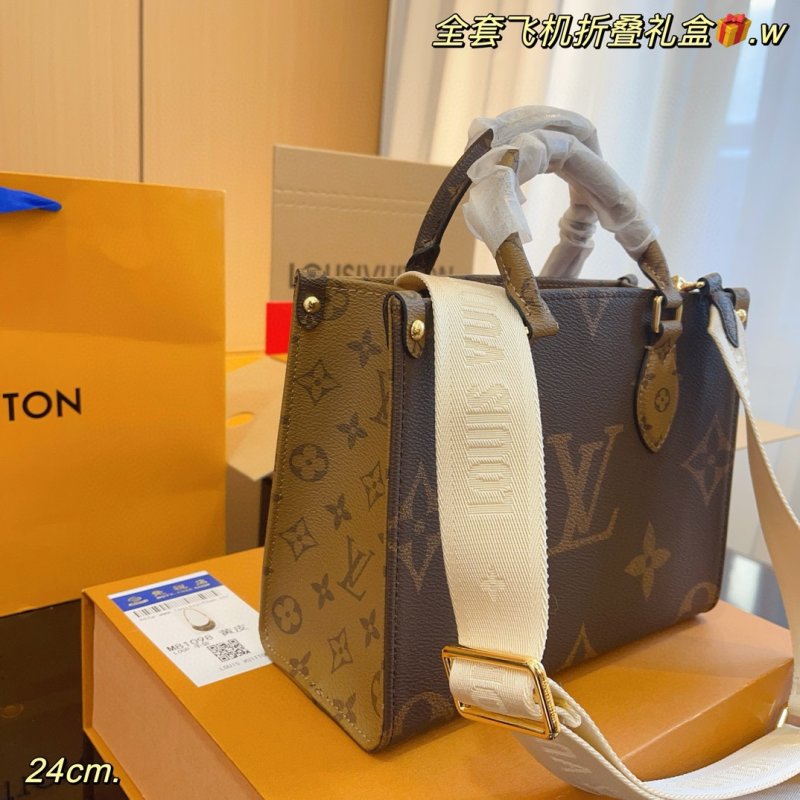 Louis Vuitton OnTheGo Monogram Canvas Tote Bag Brown view