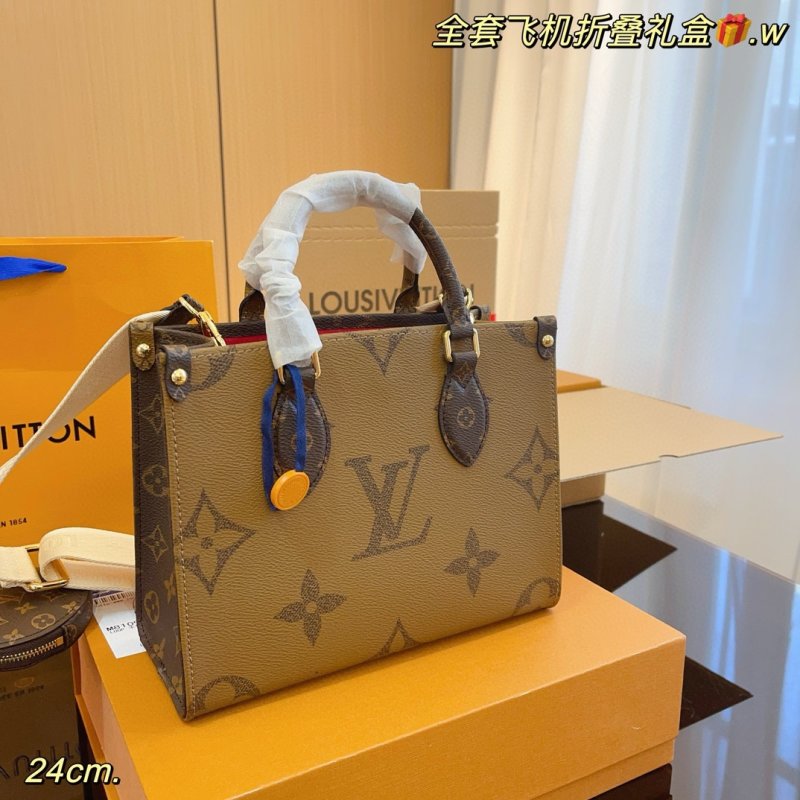 Louis Vuitton OnTheGo Monogram Canvas Tote Bag Brown view