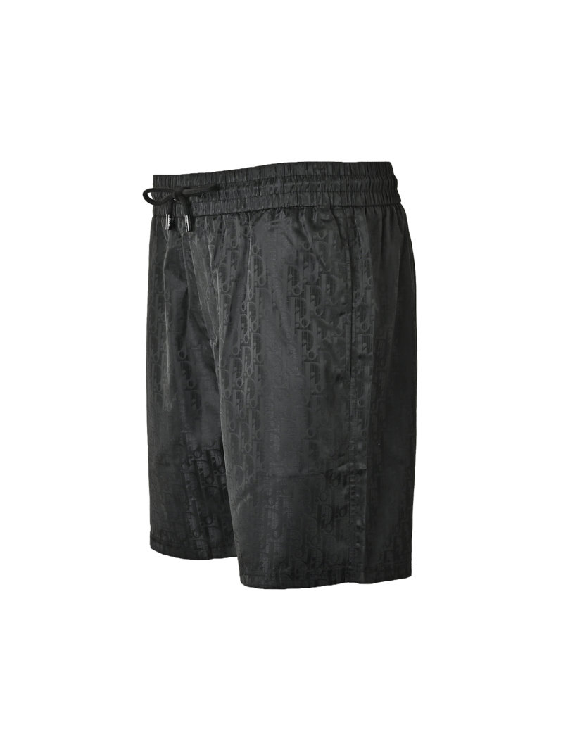 Black Linen Shorts with Drawstring Waist view
