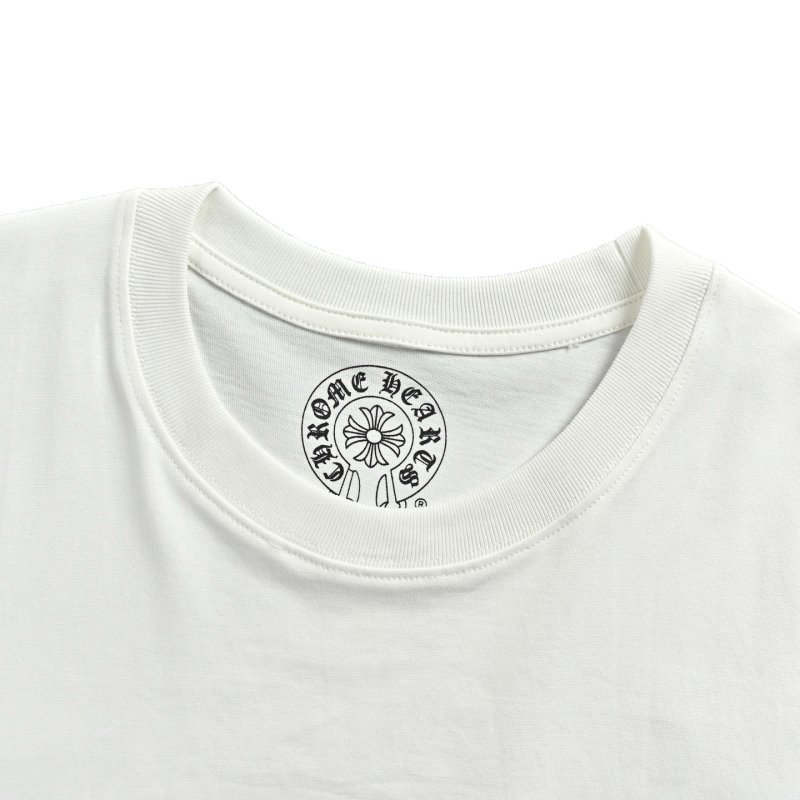 Colorful Floral Cross Print White T-Shirt view