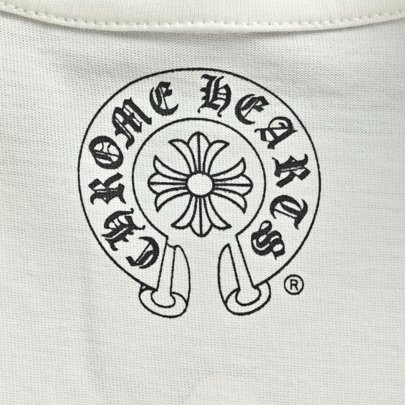 Colorful Floral Cross Print White T-Shirt view