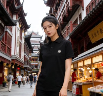 Stone Island Black Short-Sleeve Polo Shirt view 6
