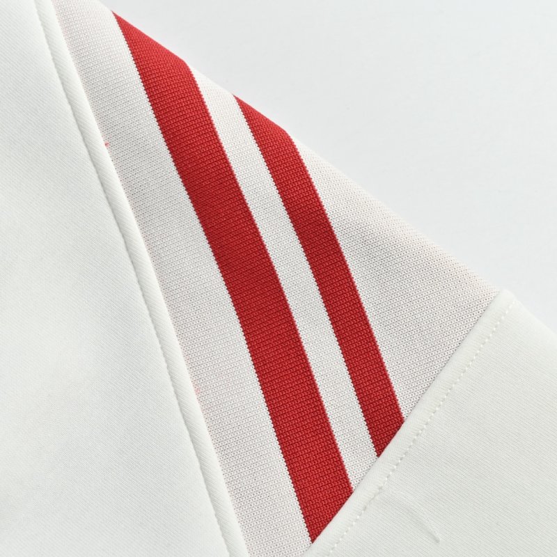 Miu Miu White Oversized Hoodie with Red Logo and Stripe view