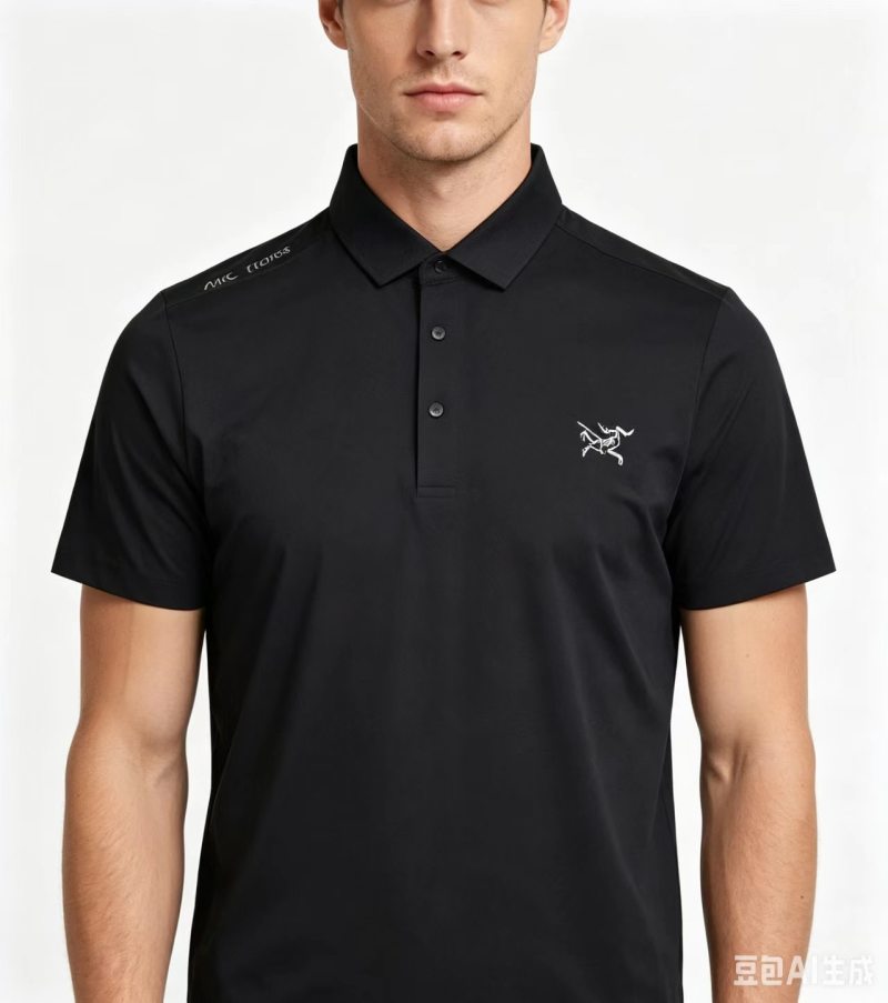 Arc'teryx Black Short-Sleeve Polo Shirt