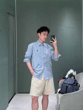 Burberry Light Blue Oxford Button-Up Shirt