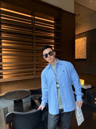 Burberry Light Blue Oxford Button-Up Shirt view 3